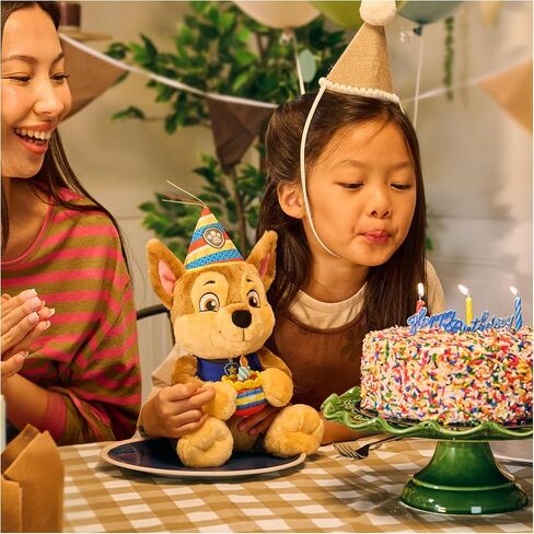 Paw Patrol GUND Birthday Chase Plush, Official Chase Plush Toy, Birthday Stuffed Animal, Sensory Toy for Ages 1 and Up, 9.5" in Saudi Arabia