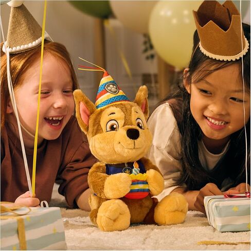 Paw Patrol GUND Birthday Chase Plush, Official Chase Plush Toy, Birthday Stuffed Animal, Sensory Toy for Ages 1 and Up, 9.5" in Saudi Arabia