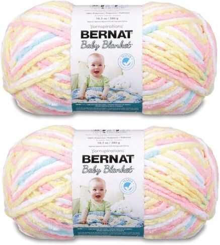 Bernat Baby Blanket Big Ball Yarn (2-Pack) Pitter Patter 161104-04616 in Saudi Arabia