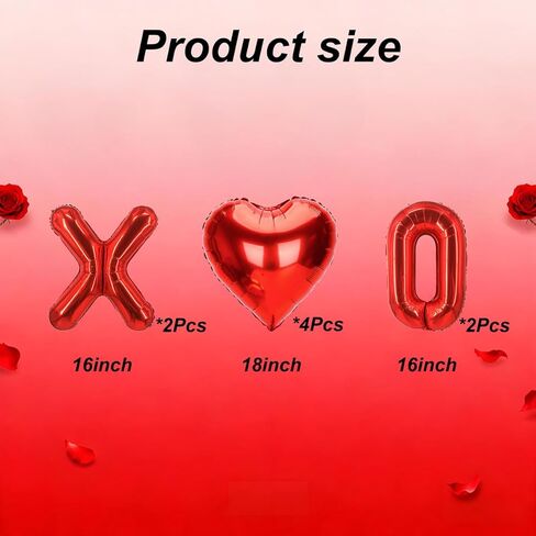بالونات عيد الحب مقاس 40.64 سم، بالونات على شكل قلب مقاس 45.72 سم، بالونات على شكل قلب أحمر، لافتة بالونات عيد الحب لحفلات الزفاف وحفلات الزفاف وحفلات عيد الحب in Kuwait