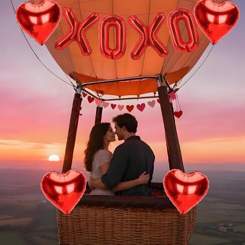 بالونات عيد الحب مقاس 40.64 سم، بالونات على شكل قلب مقاس 45.72 سم، بالونات على شكل قلب أحمر، لافتة بالونات عيد الحب لحفلات الزفاف وحفلات الزفاف وحفلات عيد الحب in Kuwait