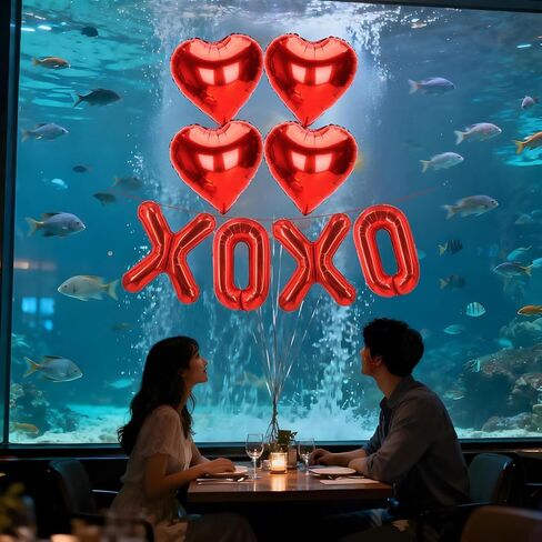 بالونات عيد الحب مقاس 40.64 سم، بالونات على شكل قلب مقاس 45.72 سم، بالونات على شكل قلب أحمر، لافتة بالونات عيد الحب لحفلات الزفاف وحفلات الزفاف وحفلات عيد الحب in Kuwait