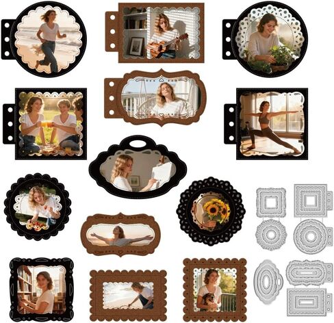 Layering Guitar Flowers Cutting Dies Musical Instruments Making Die Cut Carbon Steel Die Cuts Stencils Blessing Card Scrapbooking Embossing Template Dies for Greeting Card Album Decor in Saudi Arabia