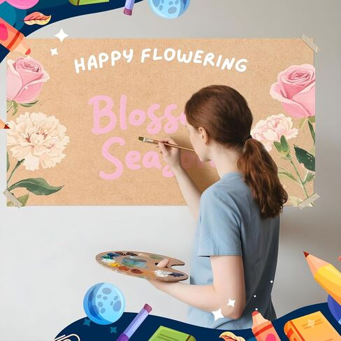 Tatuo 4 Pcs 30" x 60" Large Brown Paper Banners for Valentine's Day Crafts Blank 120gsm Thick Kraft Paper Banner for Display Wall Signs Painting St Patrick Spring Birthday Wedding Party Decoration in Saudi Arabia