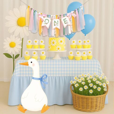 لافتة كرسي مرتفع من Upfirst ONE Silly Goose - لافتة كرسي مرتفع لعيد الميلاد الأول للفتيات، لوازم حفلات غزل الأوز الوردي (لافتة وردية أوزة سخيفة) in Kuwait