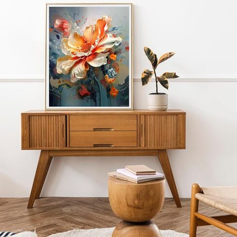 VNUIEHG Detailed Paint by Number for Adults, Abstract Flower, Explore The Creative Experience of Digital Art, 40x50cm, Without Frame in Kuwait