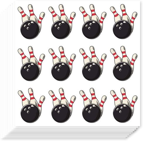 AHANDMAKER 240Pcs Self-Adhesive Bowling Stickers, Sports Theme Planner Stickers, Retirement Party Favors Labels for Planner Calendar Scrapbook Crafting Arts Gift Bag Seal Theme Party Decor 90x90mm in Saudi Arabia