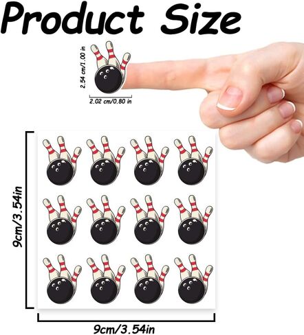 AHANDMAKER 240Pcs Self-Adhesive Bowling Stickers, Sports Theme Planner Stickers, Retirement Party Favors Labels for Planner Calendar Scrapbook Crafting Arts Gift Bag Seal Theme Party Decor 90x90mm in Saudi Arabia