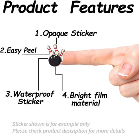 AHANDMAKER 240Pcs Self-Adhesive Bowling Stickers, Sports Theme Planner Stickers, Retirement Party Favors Labels for Planner Calendar Scrapbook Crafting Arts Gift Bag Seal Theme Party Decor 90x90mm in Saudi Arabia