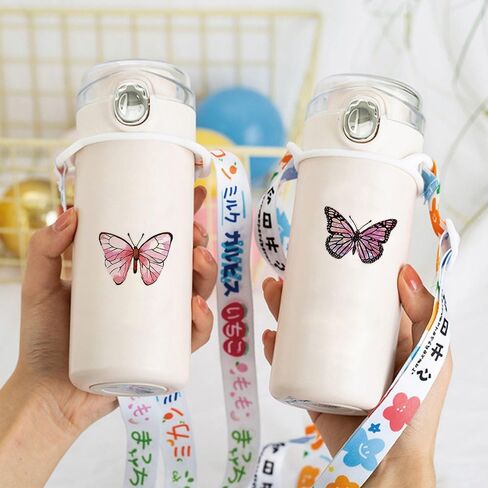 Butterfly Flower Sticker Rolls - 1 Rolls/500PCS 8 Design Colorful Assorted Butterfly Giftwrap Decals Gift Tags Label Decorative Flowers Giftwrap Stickers Favor in Saudi Arabia