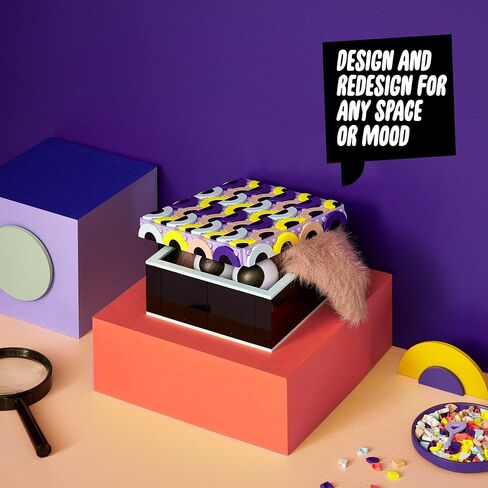 مجموعة LEGO DOTS Big Box 41960 للفنون والحرف اليدوية للأطفال من سن 6 سنوات فما فوق، منظم ترتيب مكتب DIY أو صينية تخزين مجوهرات الألعاب، نشاط تزيين إبداعي in Kuwait
