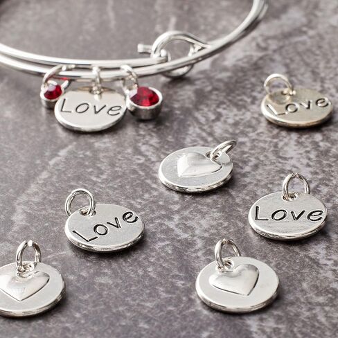 حبة الهبوط 12 عبوة: 12 قيراط. (إجمالي 144) حلية قلب عكسي بلون الروديوم in Kuwait
