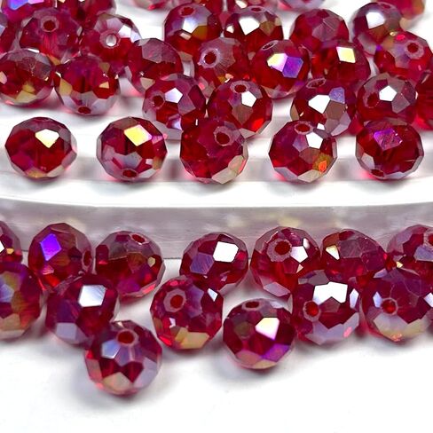 500pcs Glass Beads, 6mm Crystal Purple Beads for Jewelry Making, Briolette Faceted Rondelle Bulk Bead for Crafts DIY, Suncatchers, Bracelets, Earring, Necklace in Saudi Arabia