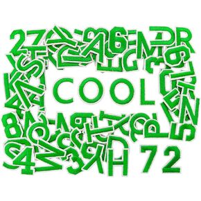 72Pcs Iron on Letters for Fabric, Letters A-Z Patches, Embroidered Number 0-9 Patches, for Clothes, Hat, Socks, Jeans-1.5 Inch Mixed Colors in Saudi Arabia