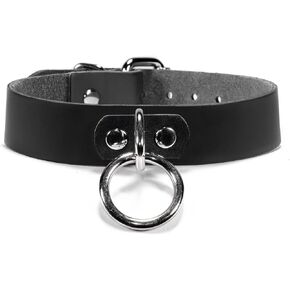 Clara Handmade Collar - Full Grain Leather, O-Ring Collar Choker in Saudi Arabia