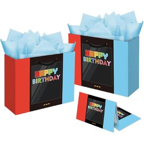 NF برتقالي أزرق حقيبة حفلات الكلب تتضمن 13 بوصة كبيرة مناديل ورقية بطاقة تهنئة، موضوع الكلب حفلة عيد ميلاد الديكور in Kuwait