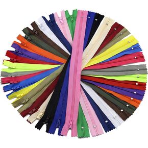 Zipper Bulk for Sewing 9 inch: LHZHLE 20 Pack #3 Mix Colors Nylon Coil Zippers for Tailor Crafts in Kuwait