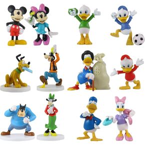 Toptoys2u Bargain Bundles Mickey and Friends 3D Figures - Highly Detailed Collectible Miniature Figures Perfect for Cake Toppers - (Complete Set of 12) in Saudi Arabia
