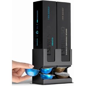 GALVANOX Holder for Nespresso Vertuo Pods Countertop Dispenser Stand, Holds 2 Box Sleeves - Easily Dispenses 2 Coffee Flavors, Freestanding Design with Non-Slip Steel Base, (20 Vertuoline Pods) in Saudi Arabia