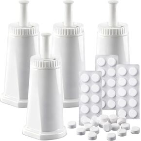 Remerry 4 Pack Replacement Water Filters with 30 Cleaning Tablets Compatible with Breville Espresso Machine Bes880, Barista Pro Bes878, Oracle Touch Bes990, Oracle Bes980, Dual Boiler Bes920 in Saudi Arabia