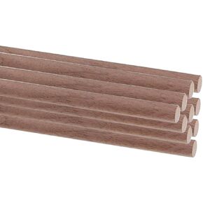 10 PCS Wooden Dowel Rods for Crafts Round Unfinished Walnut Dowel Rod Sticks Hardwood Sticks for DIY Crafting Woodworking and Building Model Material, (3/8 x 12 Inch) in Kuwait