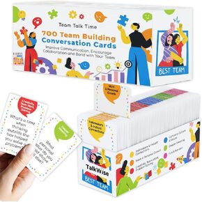 700 Team Building Conversation Cards for Coworkers, Fun Team Building Games for Work, Communication Cards for Deeper Connections, Ice Breaker Question Cards for Work to Get to Know Your Colleagues in Saudi Arabia
