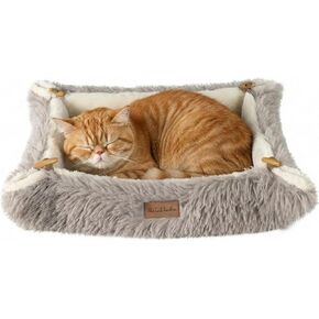 سرير القطط ذو التدفئة الذاتية للسيدات من The Cat - سرير قطط خارجي مُدفأ - وسادة تدفئة غير كهربائية - للقطط الداخلية والخارجية - تصميم مريح ذو وجهين - بني القهوة in Kuwait