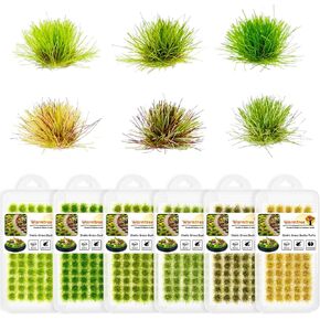Warmtree 360 Pcs Static Grass Lowland Shrubs Tuft Terrain Model Kit for Train Landscape Railroad Scenery Sand Military Layout Model Miniature Bases and Dioramas in Saudi Arabia