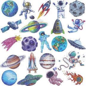 120 Pcs Glitter Galaxy Temporary Tattoos for Boys Kids, 12 Sheets Outer Space Tattoos for Boys Children Birthday Party Supplies Favors Spaceship Decorations in Kuwait