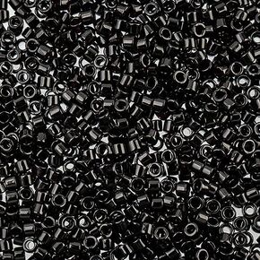 Miyuki Delica 11/0 - Black Opaque DB0010-50gms Bag of Japanese Glass Beads | Delica Beads 11/0 | Miyuki Seed Beads 11/0 | Black Seed Beads for Jewelry Making in Saudi Arabia