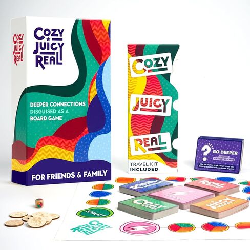 COZY JUICY REAL Deep Conversation Game - For Groups Adults Couples Families & Strangers, Really Lets Fun & Friendship Begin, 252 Cards Edition, Adult Couple Family Card Games Night, Tales For Humanity in Saudi Arabia