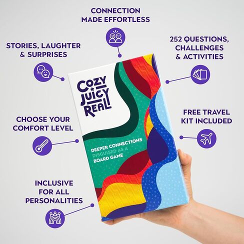 COZY JUICY REAL Deep Conversation Game - For Groups Adults Couples Families & Strangers, Really Lets Fun & Friendship Begin, 252 Cards Edition, Adult Couple Family Card Games Night, Tales For Humanity in Saudi Arabia