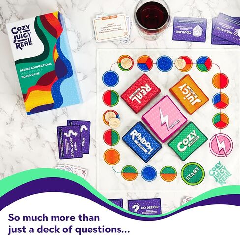COZY JUICY REAL Deep Conversation Game - For Groups Adults Couples Families & Strangers, Really Lets Fun & Friendship Begin, 252 Cards Edition, Adult Couple Family Card Games Night, Tales For Humanity in Saudi Arabia