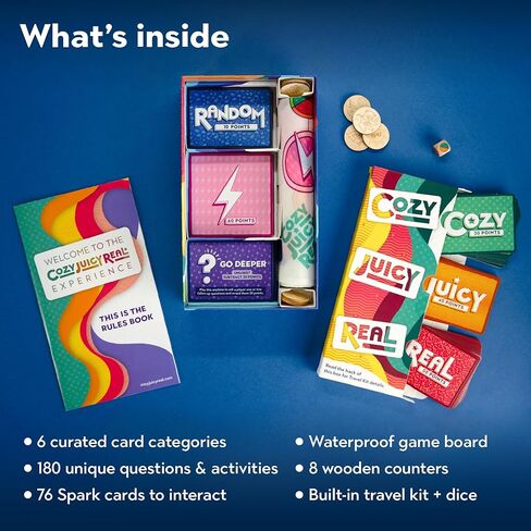 COZY JUICY REAL Deep Conversation Game - For Groups Adults Couples Families & Strangers, Really Lets Fun & Friendship Begin, 252 Cards Edition, Adult Couple Family Card Games Night, Tales For Humanity in Saudi Arabia