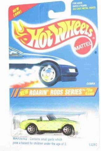 سلسلة Roarin Rods #3 شيلبي كوبرا 7 تكلم قاعدة معدنية سوداء #305 Mattel Hot Wheels 1:64 مقياس قابل للجمع سيارة مصبوبة in Saudi Arabia
