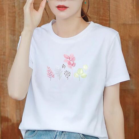 Woohome Flower Iron on Decals Iron on Transfers for Clothing Watercolor Iron on Patches Heat Transfer Stickers Iron on Appliques for T Shirt Jackets DIY Art Decor in Saudi Arabia