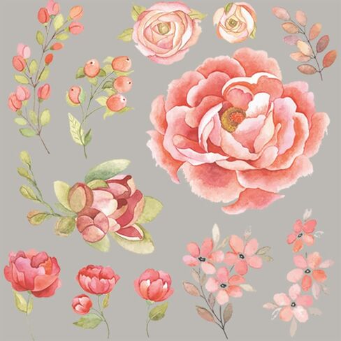 Woohome Flower Iron on Decals Iron on Transfers for Clothing Watercolor Iron on Patches Heat Transfer Stickers Iron on Appliques for T Shirt Jackets DIY Art Decor in Saudi Arabia