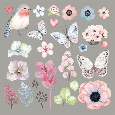 Woohome Flower Iron on Decals Iron on Transfers for Clothing Watercolor Iron on Patches Heat Transfer Stickers Iron on Appliques for T Shirt Jackets DIY Art Decor in Saudi Arabia