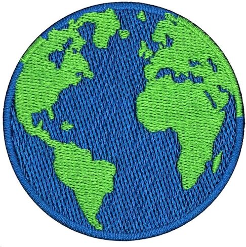Planet Earth Embroidered Iron-on Patch in Saudi Arabia