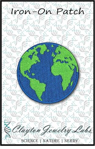 Planet Earth Embroidered Iron-on Patch in Saudi Arabia