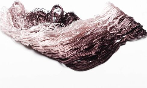 100% Nature Mulberry Handmade Embroidery Silk Thread Woven Jewelry Accessory Artificial Flowers Cross Stitch Floss DIY Sewing Kits 8 Gradient Colors 22m Each (21) in Saudi Arabia