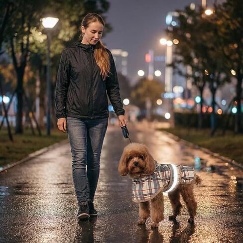 Dog Raincoat, Waterproof Windproof Reflective Jacket, Full-Body Coverage for Small Dogs 6-11 lbs 3-5 kg,Beige in Saudi Arabia