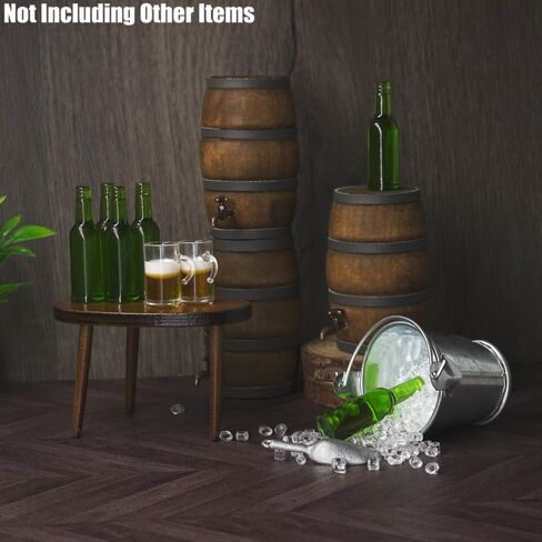 Odoria Dollhouse Beer Bottles Miniature: 1/12 Scale Drinks Liquor Ice Beer Glasses Mugs for Cowboy Farmhouse Bar Party - Mini Alcohol Fairy Elf Oktoberfest Realistic Props Models in Saudi Arabia