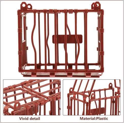 Kisangel 5pcs Mini Cage Model, Plastic Animal Cage Model, 3.74x3.14x2.16inch Miniature Landscape Accessory for DIY House Garden Fence Barrier Props in Saudi Arabia
