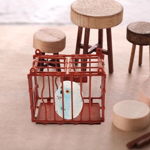 Kisangel 5pcs Mini Cage Model, Plastic Animal Cage Model, 3.74x3.14x2.16inch Miniature Landscape Accessory for DIY House Garden Fence Barrier Props in Saudi Arabia