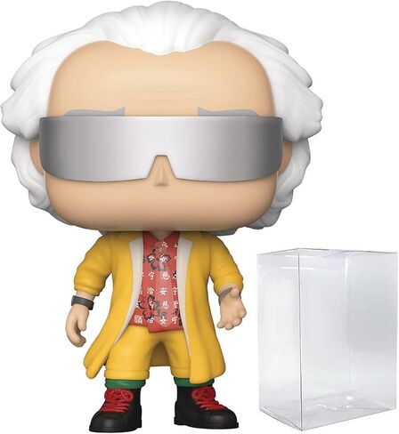 POP Back to The Future - Doc 2015 [د. إيميت براون] فانكو بوب! مجسم من الفينيل (مرفق مع حافظة حماية Pop Box المتوافقة)، متعدد الألوان، 3.75 بوصة in Kuwait