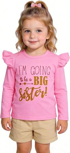 تي شيرت للأخت الكبرى للفتيات الصغيرات I'm Going to Be A Big Sister in Saudi Arabia