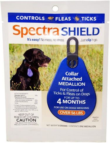 Durvet 021DUR-500-LG 56 lbs Spectra Shield Collar Attached Medallion for Dogs44; Orange - Large in Saudi Arabia