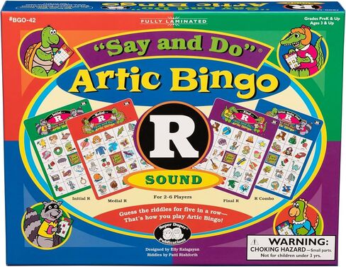 Super Duper Publications | Say and Do® Artic Bingo Sound Game Letter “R" | Speech Therapy - Articulation | Educational Learning Resource for Children in Saudi Arabia