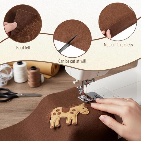 9 Pcs Brown Felt Sheets, 7.8"×11.8" 1mm Thick Soft Felt Fabric Sheet 3 Assorted Brown Series Colors Felts for DIY Craft Sewing Patchwork Art Projects in Saudi Arabia